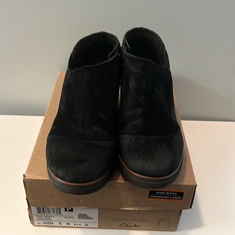 Clarks Mazy Harwich wedge ankle boots - 6W - Picture 2 of 11